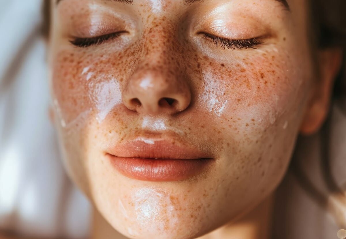 Woman getting a peel