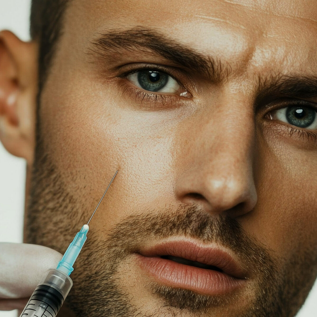 Man getting PRP injection