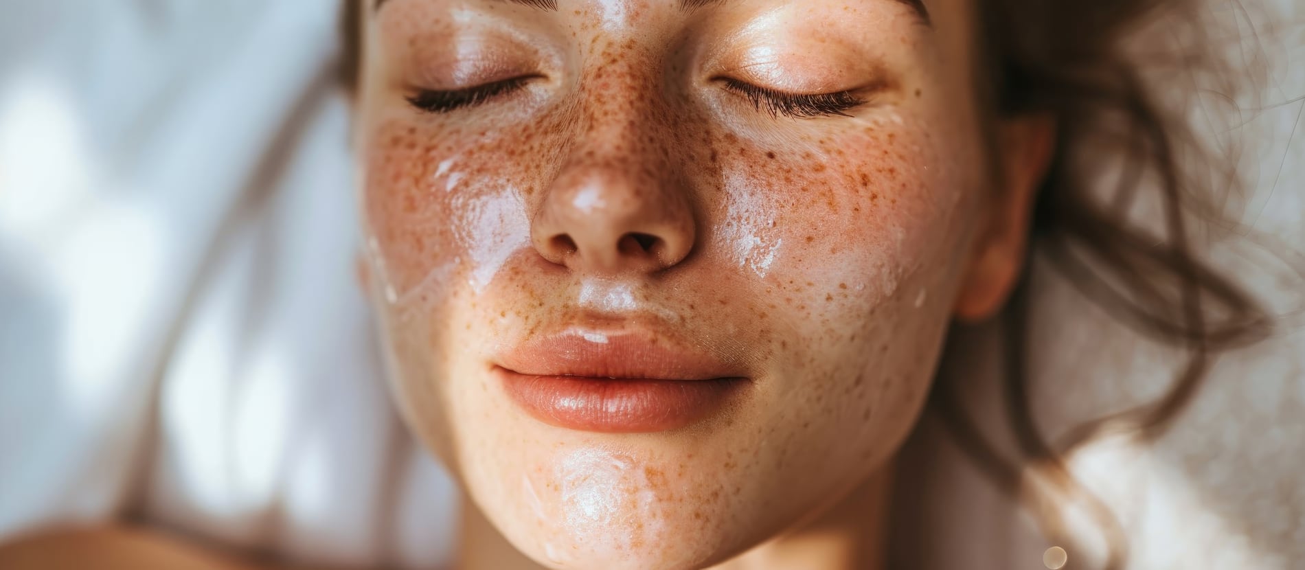 Woman getting a peel