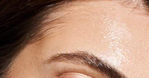 Woman's eyebrow and forehead