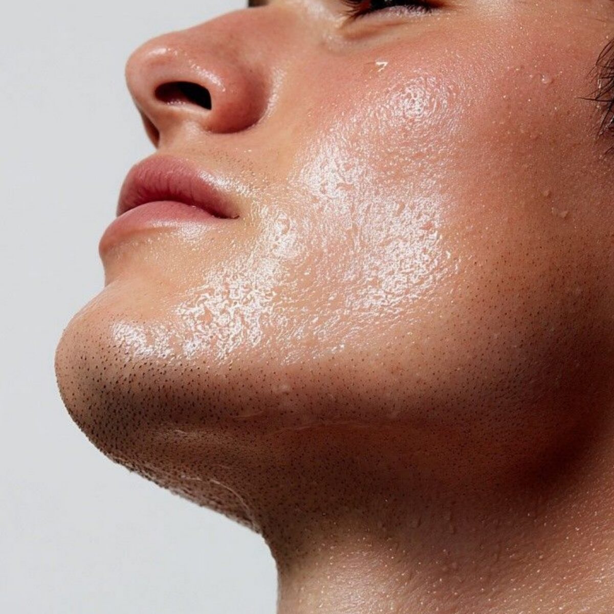 Woman's cheek