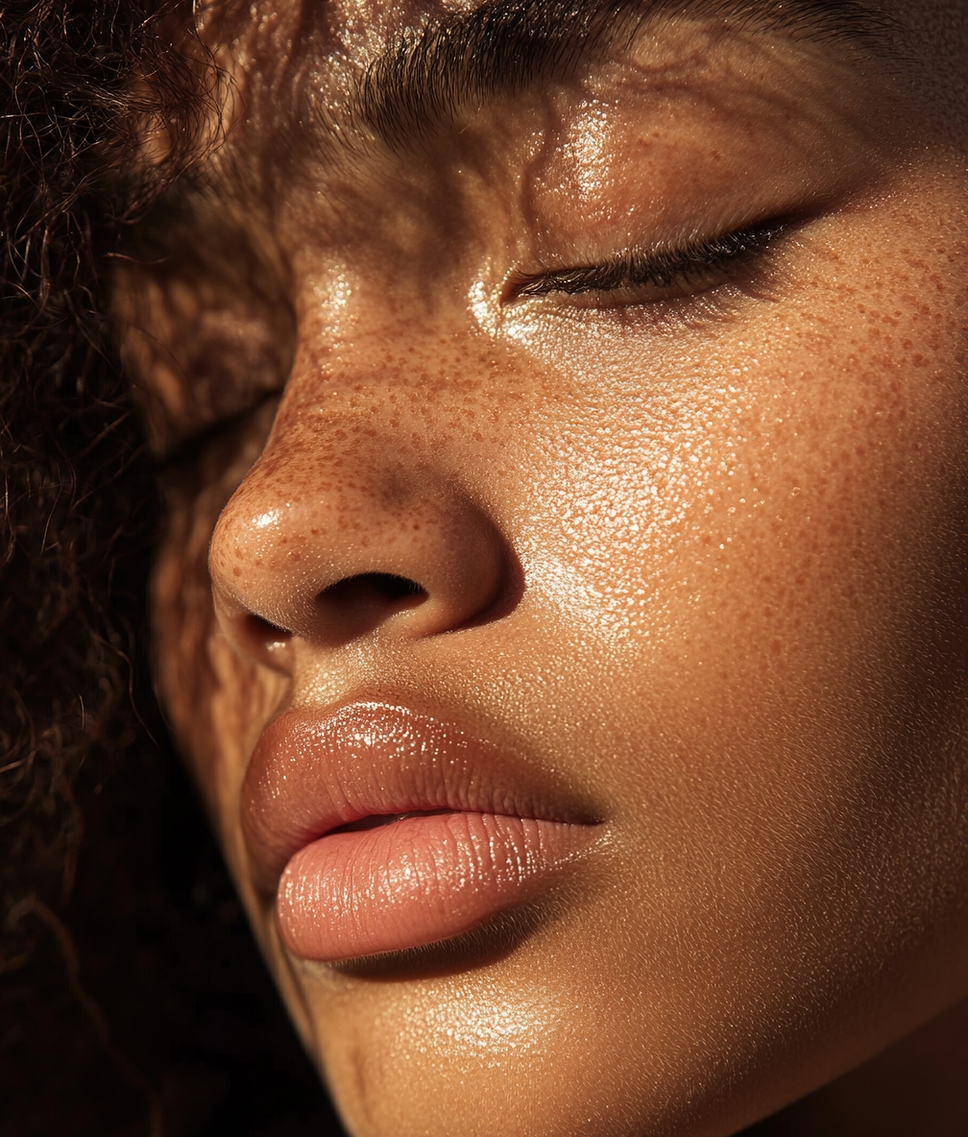 Close up of woman's face