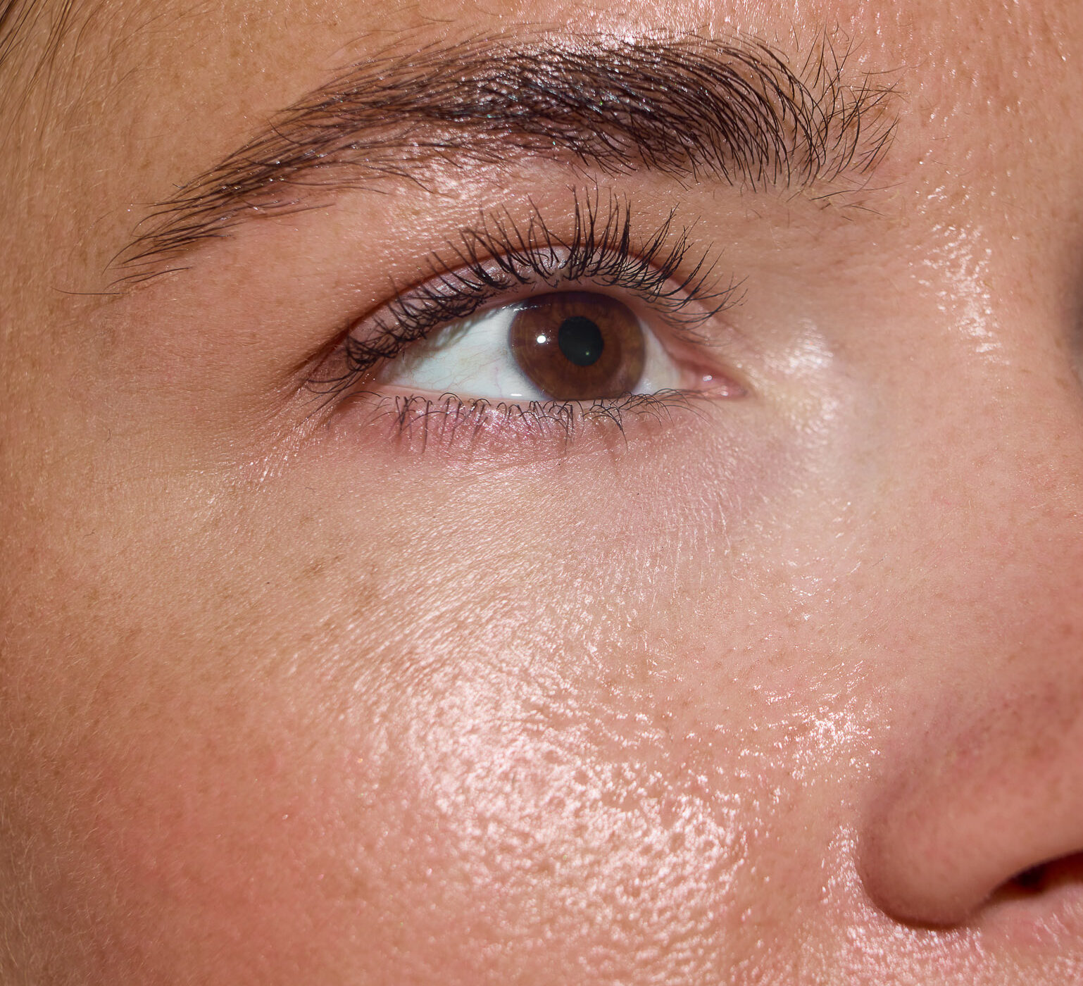 Close up of woman's right eye
