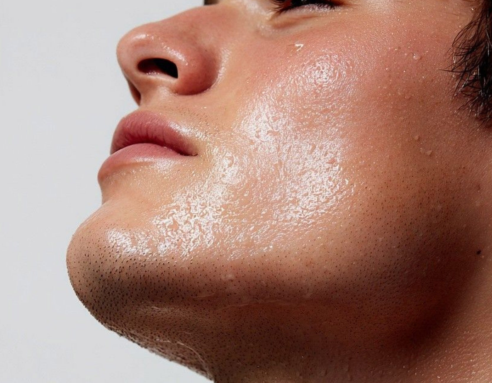 Close up of man's chin
