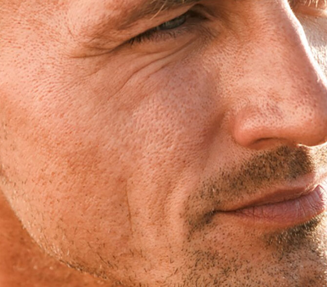 Close up of man's face